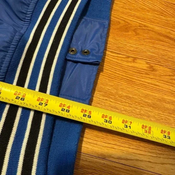 Duke University Men's Jacket Varsity Blue Snap Embroidered Collegiate Size 2XL